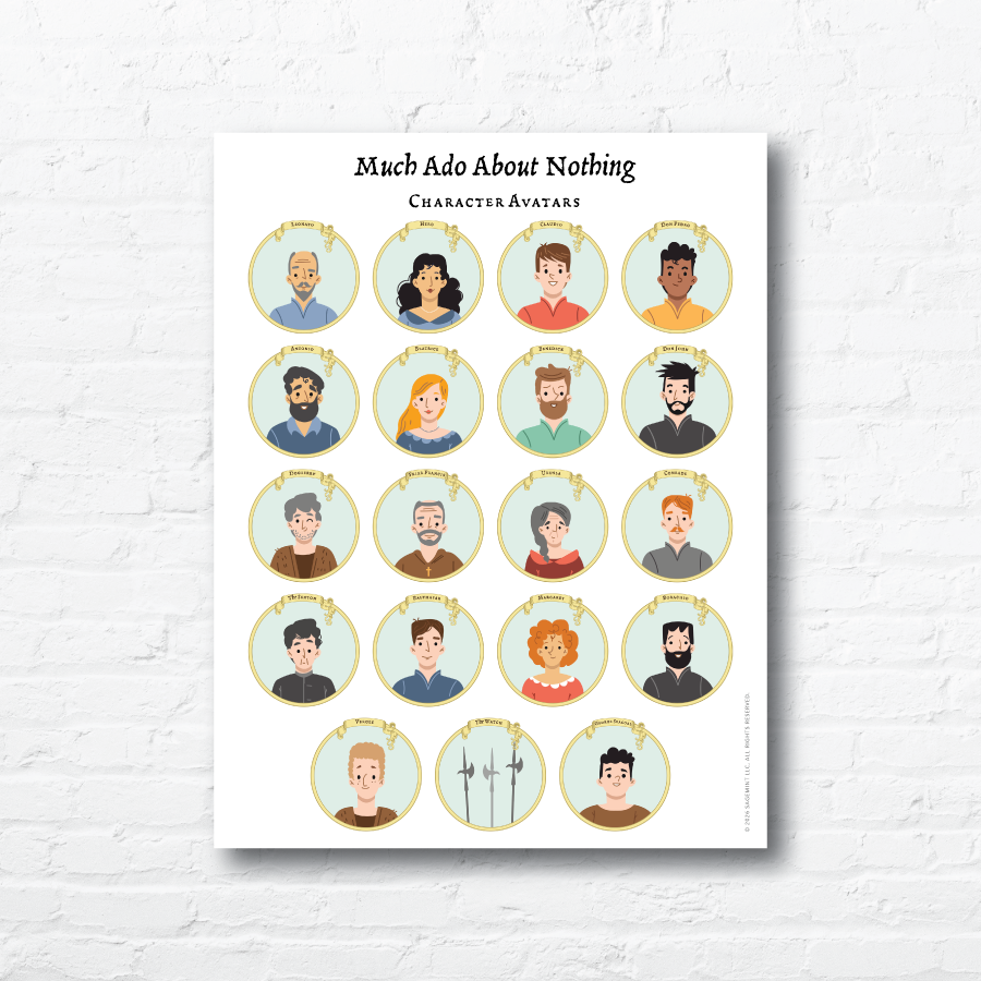 Much Ado About Nothing Character Avatars