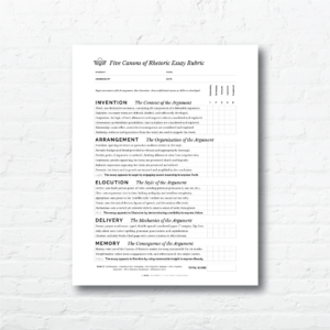 Five Canons of Rhetoric Essay Rubric